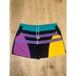 McGregor Patchwork Swim Trunks Mens LG Vintage Y2K 90s Rare Colorblock